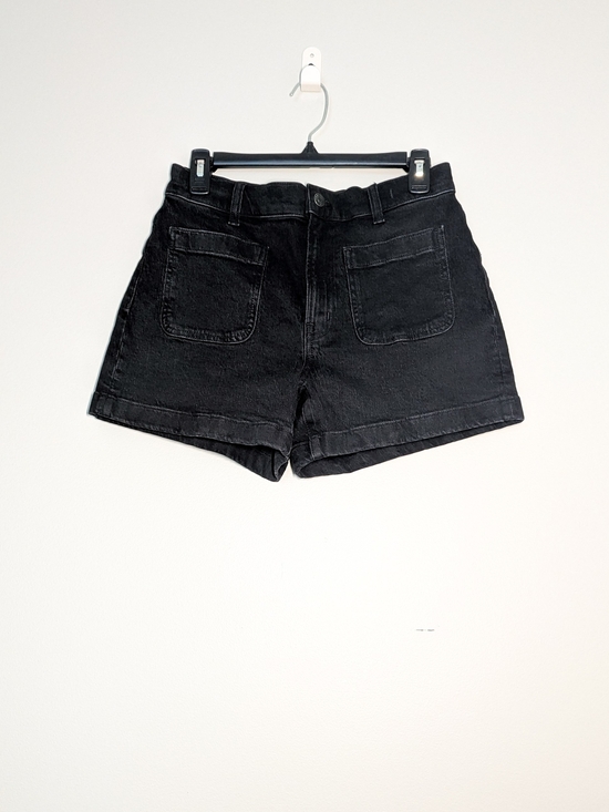 Madewell Pants - Madewell The High-Rise Sailor Short, Black Denim, Size 27, Nautical Style
